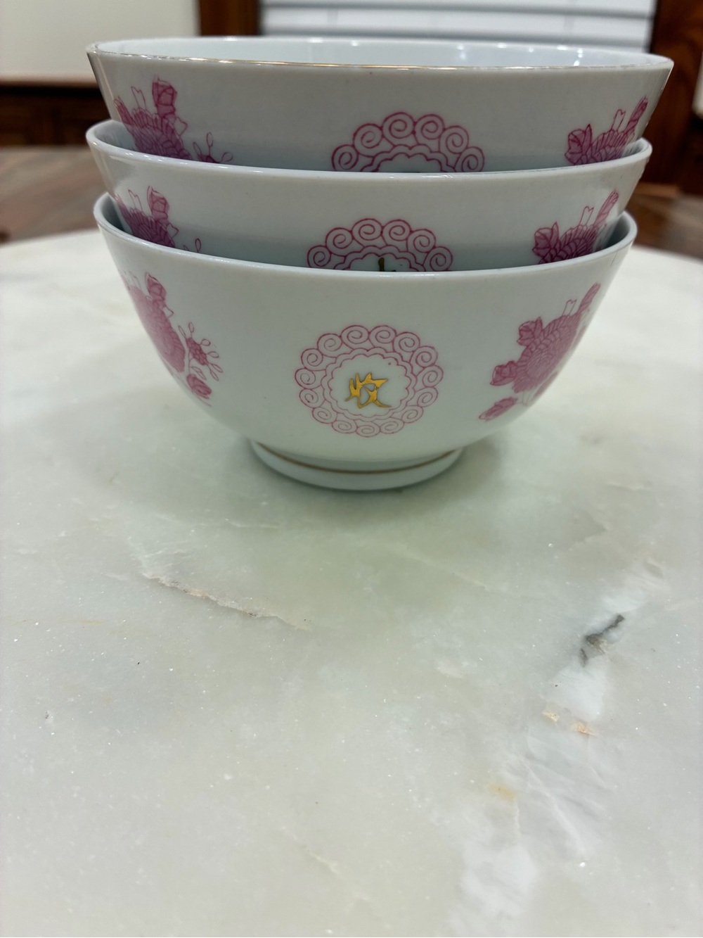 Vintage Liling Chinese Porcelain Bowls - Set of 3 - Picture 6 of 6